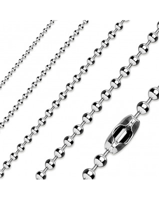 Oceľová retiazka guličková, hr. 3 mm