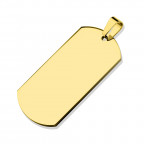 Oceľový prívesok - vojenská známka EXTRA VEĽKÁ, pozlátená