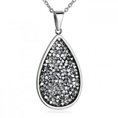 Oceľový náhrdelník s kryštálmi Crystals from Swarovski®, CRYSTAL CAL