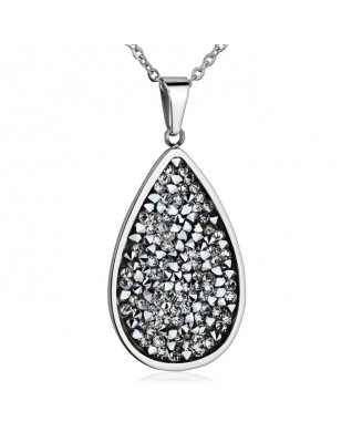 Oceľový náhrdelník s kryštálmi Crystals from Swarovski®, CRYSTAL CAL