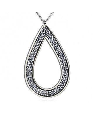 Oceľový náhrdelník s kryštálmi Crystals from Swarovski®, CRYSTAL CAL