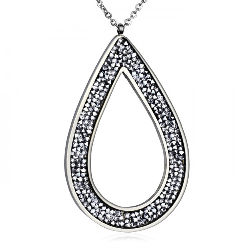 Oceľový náhrdelník s kryštálmi Crystals from Swarovski®, CRYSTAL CAL