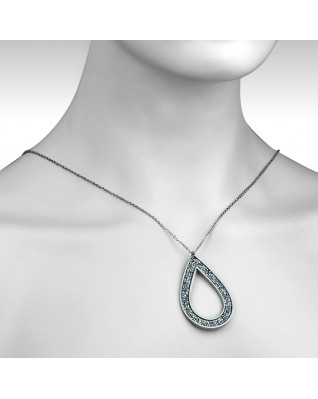 Oceľový náhrdelník s kryštálmi Crystals from Swarovski®, CRYSTAL CAL