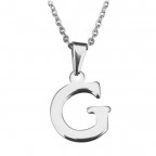 Oceľová retiazka s príveskom iniciála G