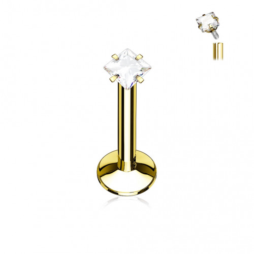 Piercing do brady pozlátený