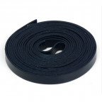 Kožená šnúrka plochá tmavo modrá, šírka 10 mm