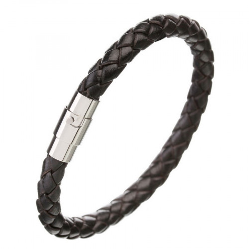 Kožený náramok splietaný