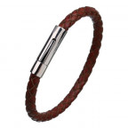 Kožený náramok splietaný