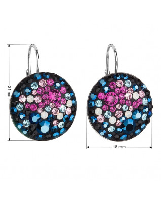 Strieborné náušnice s kryštálmi Crystals from Swarovski® Galaxy
