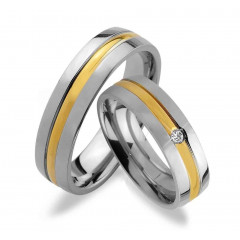 Pánsky snubný oceľový prsteň šírka 5 mm, veľ. 67