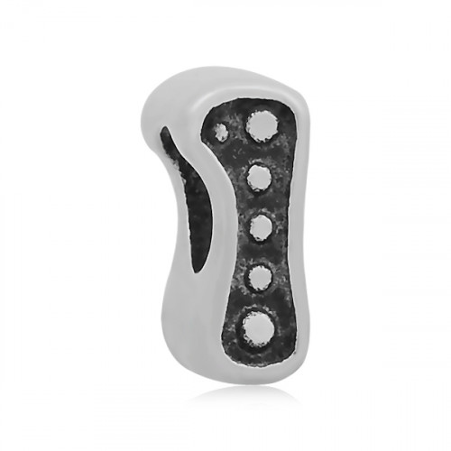 Navliekací oceľový prívesok korálku - číslice 1