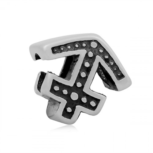 Navliekací oceľový prívesok korálik - znamenie strelec