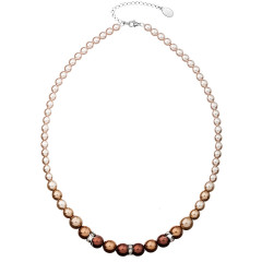 Hnedý perlový náhrdelník Crystals from Swarovski®