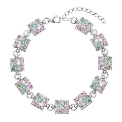 Strieborný náramok s kryštálmi Crystals from Swarovski®, Sakura