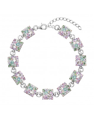 Strieborný náramok s kryštálmi Crystals from Swarovski®, Sakura