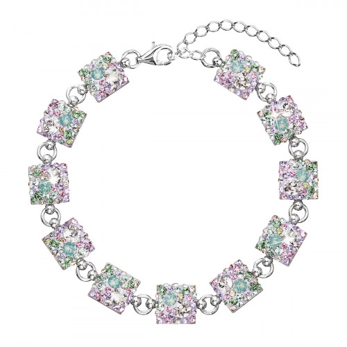 Strieborný náramok s kryštálmi Crystals from Swarovski®, Sakura