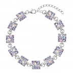Strieborný náramok s kryštálmi Crystals from Swarovski®, Violet