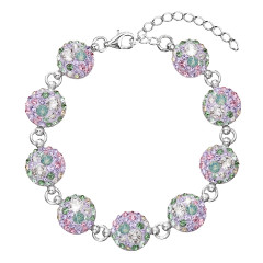 Strieborný náramok s kryštálmi Crystals from Swarovski®, Sakura
