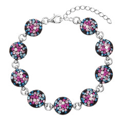 Strieborný náramok s kryštálmi Crystals from Swarovski® Galaxy