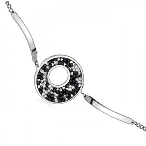 Oceľový náramok s kryštálmi Crystals from Swarovski® BLUELIZED