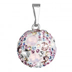 Strieborný prívesok gule s kryštálmi Crystals from Swarovski® MAGIC ROSE