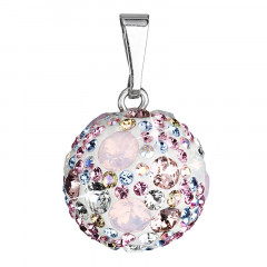 Strieborný prívesok gule s kryštálmi Crystals from Swarovski® MAGIC ROSE