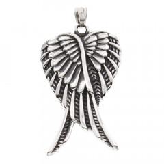 Prívesok oceľ - skrížené anjelské krídla