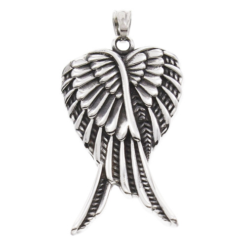 Prívesok oceľ - skrížené anjelské krídla