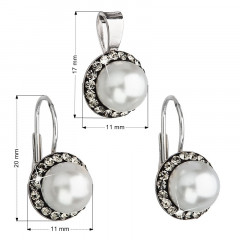 Súprava šperkov s perlami Crystals from Swarovski®