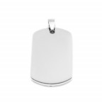 Oceľový prívesok - vojenská známka, 25 x 45 mm