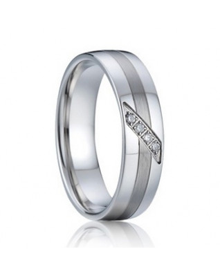 AN1004 Dámsky snubný prsteň so zirkónmi