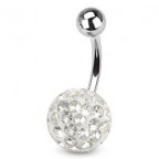 Piercing do pupku s kamienkami Crystals From Swarovski® CRYSTAL