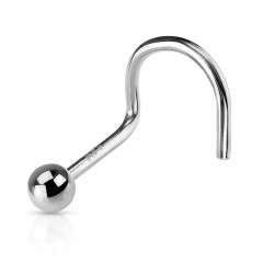 Zlatý piercing do nosa - gulička, Au 585/1000