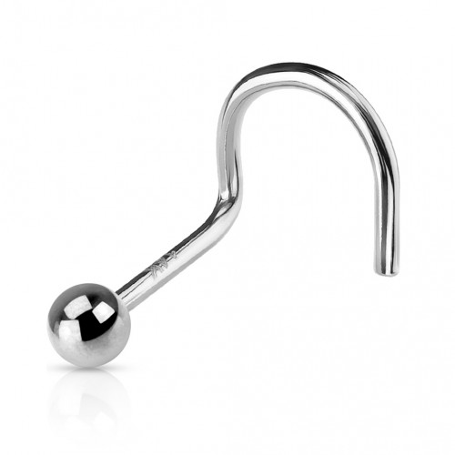 Zlatý piercing do nosa - gulička, Au 585/1000
