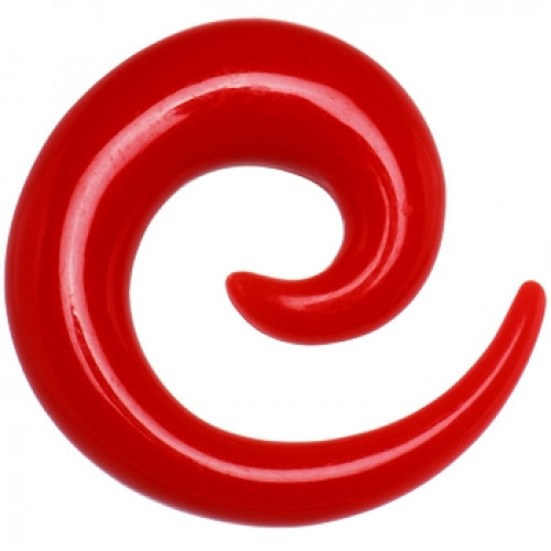 Rozťahovač do ucha - špirála červená