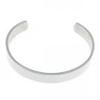 Leštený oceľový náramok otvorený, šírka 8 mm