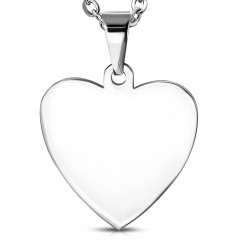 Oceľový prívesok srdca 33 x 35 mm