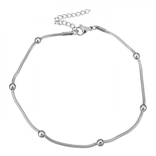 Dámsky oceľový náramok s guličkami