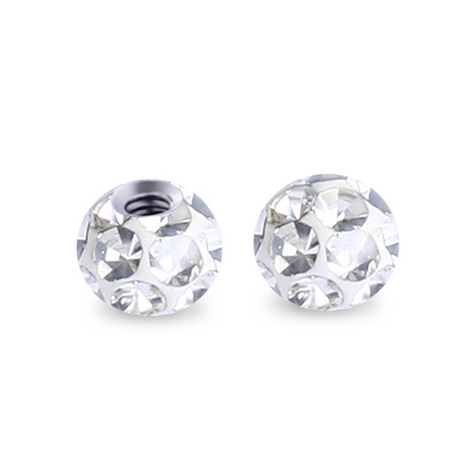 Náhradná gulička s kryštálmi Swarovski®, 4 mm, závit 1,2 mm