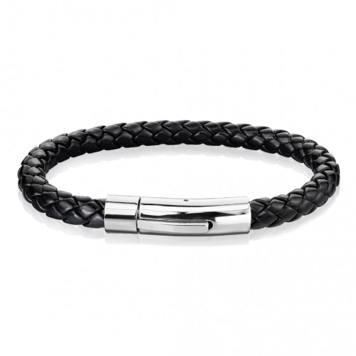 Náramok prepletaný čierny, dĺžka 20,5 cm