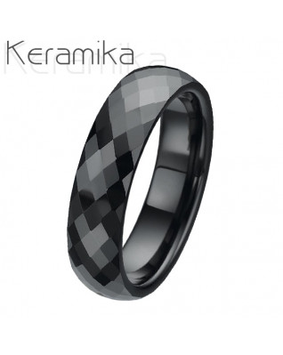 KM1002-6 Dámsky keramický snubný prsteň, šírka 6 mm