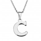 Oceľová retiazka s príveskom iniciála C