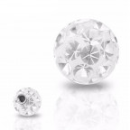 Náhradná gulička s kryštálmi Swarovski®, 8 mm, závit 1,6 mm