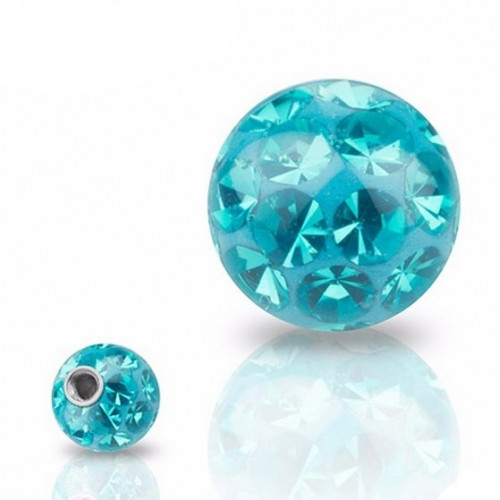 Náhradná gulička s kryštálmi Swarovski®, 10 mm, závit 1,6 mm
