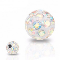 Náhradná gulička s kryštálmi Swarovski®, 5 mm, závit 1,6 mm