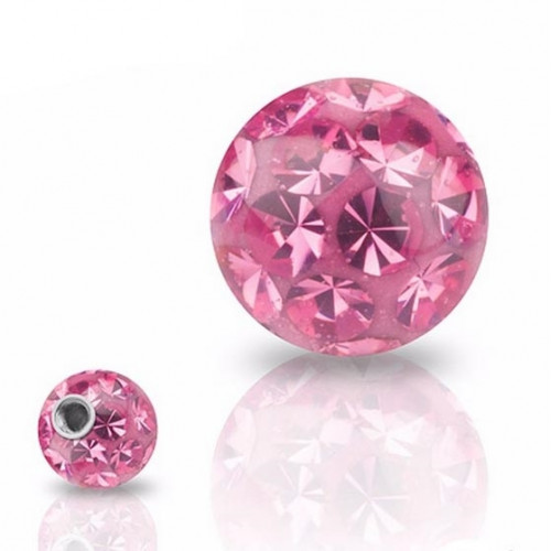 Náhradná gulička s kryštálmi Swarovski®, 8 mm, závit 1,6 mm