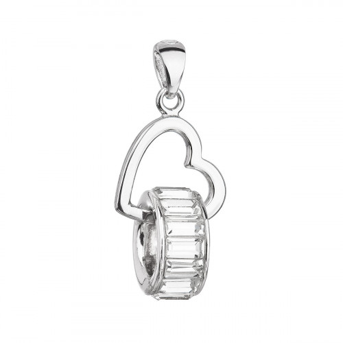 Strieborný prívesok zdobený kameňmi Crystals from Swarovski®