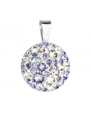 Strieborný prívesok s kameňmi Crystals from Swarovski® Violet