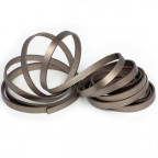 Kožená šnúrka plochá striebristo šedá, šírka 8 mm