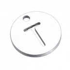 Drobný okrúhly oceľový prívesok - iniciála